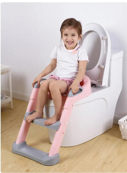 Adjustable Soft Toilet Ladder for Kids – Foldable Potty Training Seat